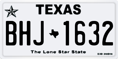 TX license plate BHJ1632