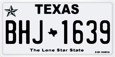 TX license plate BHJ1639