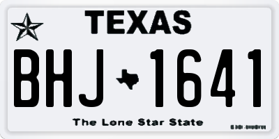 TX license plate BHJ1641