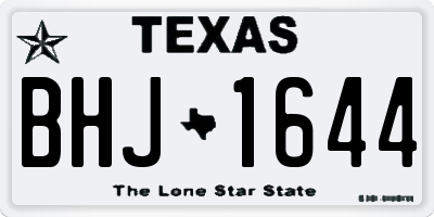 TX license plate BHJ1644