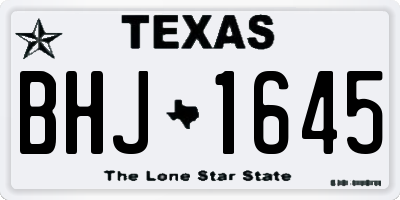 TX license plate BHJ1645