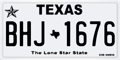 TX license plate BHJ1676
