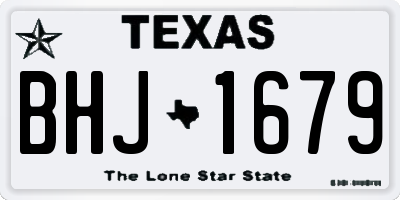 TX license plate BHJ1679