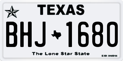 TX license plate BHJ1680