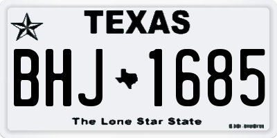 TX license plate BHJ1685