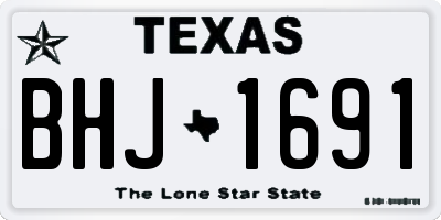 TX license plate BHJ1691