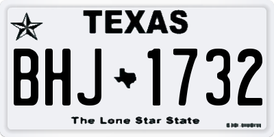 TX license plate BHJ1732