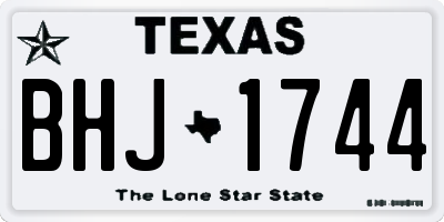 TX license plate BHJ1744