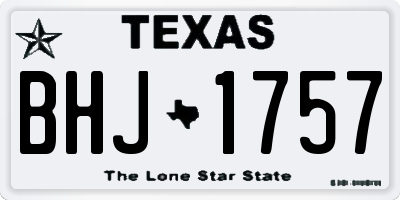 TX license plate BHJ1757