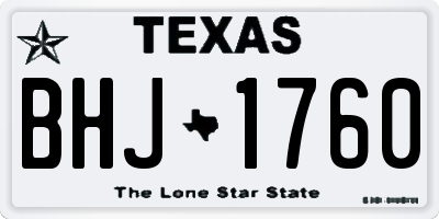 TX license plate BHJ1760
