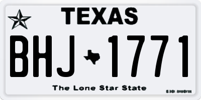 TX license plate BHJ1771