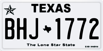 TX license plate BHJ1772