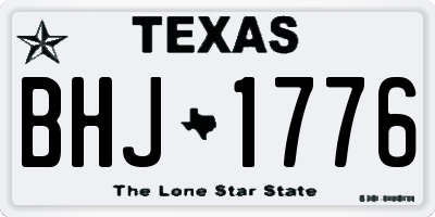 TX license plate BHJ1776