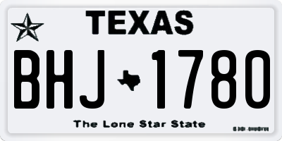 TX license plate BHJ1780