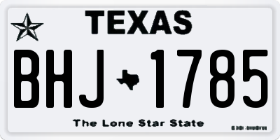 TX license plate BHJ1785