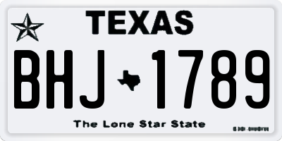 TX license plate BHJ1789