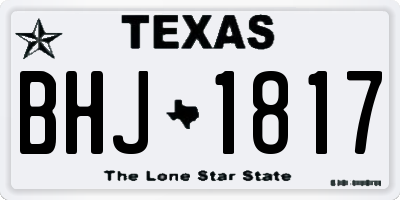 TX license plate BHJ1817