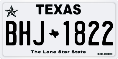TX license plate BHJ1822