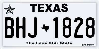 TX license plate BHJ1828