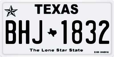 TX license plate BHJ1832