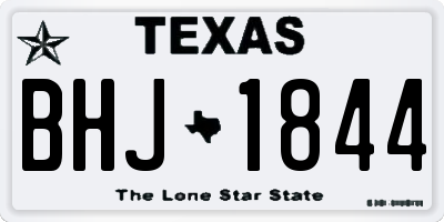 TX license plate BHJ1844