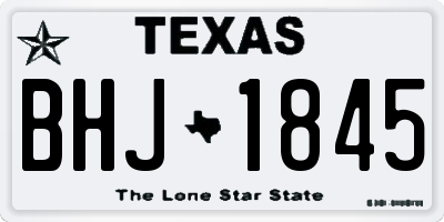 TX license plate BHJ1845
