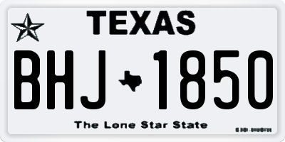 TX license plate BHJ1850