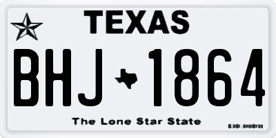 TX license plate BHJ1864