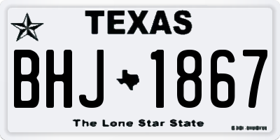 TX license plate BHJ1867