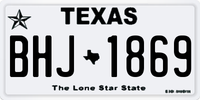 TX license plate BHJ1869