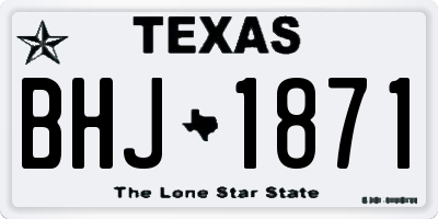 TX license plate BHJ1871