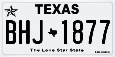 TX license plate BHJ1877