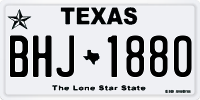 TX license plate BHJ1880