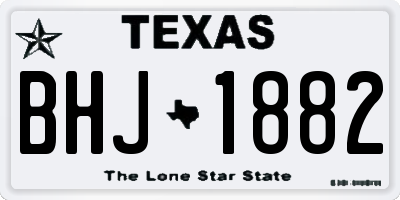 TX license plate BHJ1882