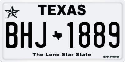 TX license plate BHJ1889