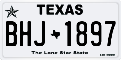 TX license plate BHJ1897