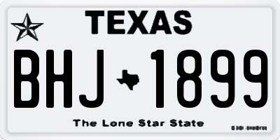 TX license plate BHJ1899