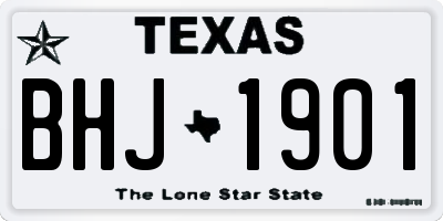 TX license plate BHJ1901
