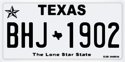 TX license plate BHJ1902