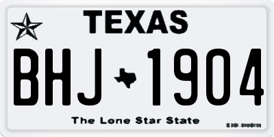 TX license plate BHJ1904