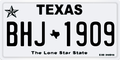 TX license plate BHJ1909