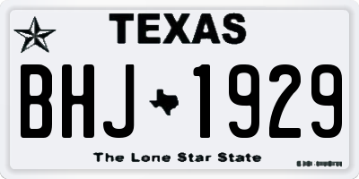 TX license plate BHJ1929