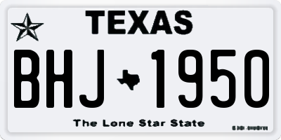 TX license plate BHJ1950