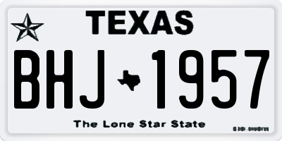 TX license plate BHJ1957