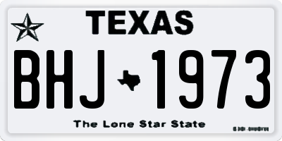 TX license plate BHJ1973