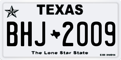 TX license plate BHJ2009