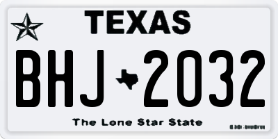 TX license plate BHJ2032