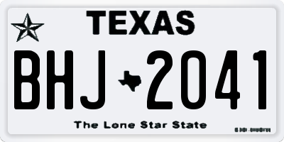TX license plate BHJ2041