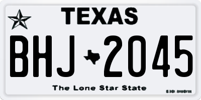 TX license plate BHJ2045