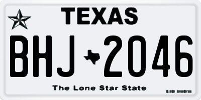 TX license plate BHJ2046